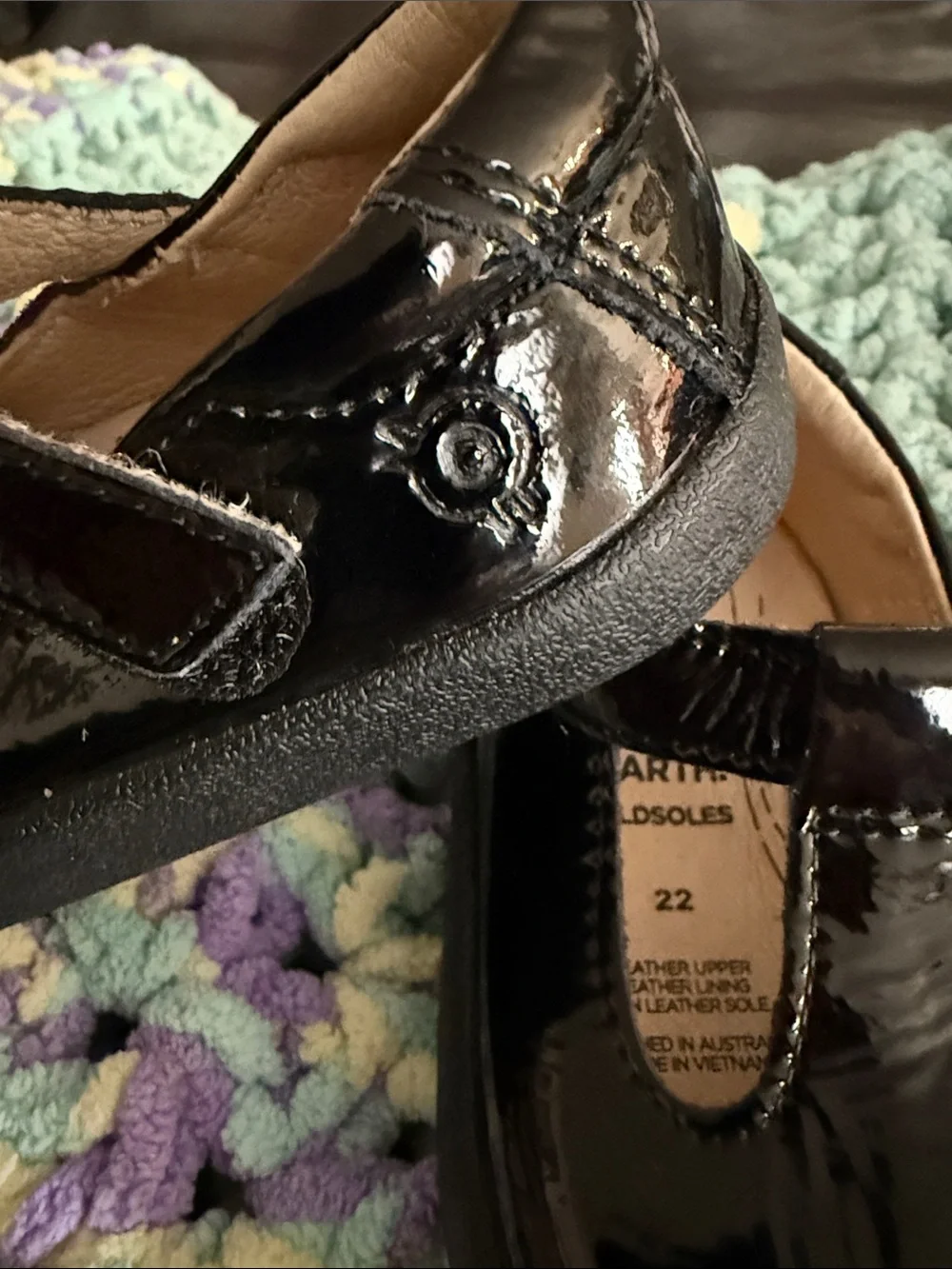 Girls' Black Patent T-Strap Dress Shoes